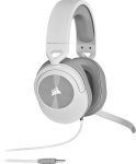 Corsair HS55 Stereo Headset 50MM Audio Drivers Omnidirectional MIC On-ear Controls – New