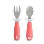Munchkin Raise Fork Spoon Set - Pink