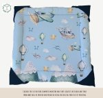 Playmat Airplane Flying In The Mountains Light Blue Airplane Air Balloon