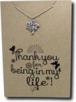 Crcs -stainless Steel Necklace On Card-tree & Thank You