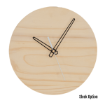 Quinn Wall Clock In Pine - 300MM Dia Cotton White Sleek White Second Hand