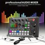 Professional Audio Mixer Audio Interface Podcast Equipment Caster-all In One With Dj Mixer Effects And Voice Changer Podcast Production Studio Equipment Prefect For Streaming/podcasting/gaming/pc/smartphone.