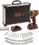 Black & Decker 18V Cordless Hammer Drill + 80 Accessories + Metal Case BDCHD18BAFC-QW