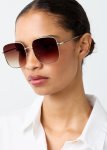 Oversize Metal Frame Square Sunglasses