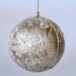 Silver Patterned Hanging Ball – 20CM