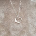 Amara 925 Sterling Silver Dainty Infinity Heart Necklace 11X12MM 45CM Chain