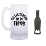 Tipsy Beer Glass And Bottle Opener