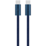 Volkano Weave Series 60W USB C To USB C 1.2M-BLUE