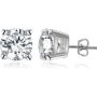 Fancy Stud Earrings Embellished With Swarovski Zirconia White