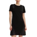 Pleated Shirt Dress -black