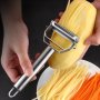 1PC Stainless Steel Peeler Vegetable Peeling Knife Multi-functional Fruit Vegetable Melon Planer Slicer Potato Peeler Kitchen Gadget For Restaurants Food Trucks