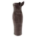 Brown Velvet Flounce Maxi Dress