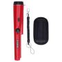 Handheld Metal Detector Waterproof Portable With LED Light Dark Red