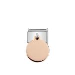 Composable Classic Round Pendant Link In Rose Gold