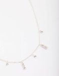 Silver Graduating Diamante Chain Necklace