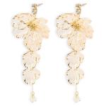 Goldair Gold Iridescent Flower Earrings