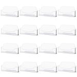 16 Pack Clear Business Card Holder For Desk Plastic Business Card Display Desktop Acrylic Business Card Stand For Office Exhibit