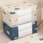 Extra-large Foldable Storage Bag With Zipper & Handles - Dustproof Organizer For Clothes Quilts Ideal For Rvs & Home Decor