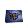 3D World's Best Wife Cracked Wall Mouse Pad - Bold Gift Edition
