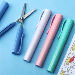 Compact Stainless Steel Folding Scissors - Ergonomic Rust-resistant For Crafts Office & Outdoor Use