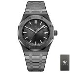 Platinum - Gun Steel Luxury Men's Watch - Black