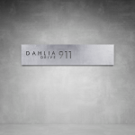 House Number D17 - 1000 X 250 Matt Gold Warm White
