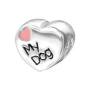 C1196-C9623 - 925 Sterling Silver Sister Love My Dog Charm Bead