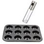 Oil Spray Bottle With 12 Cup Muffin Tray Set