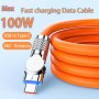 6A 100W 180 Rotation USB Type C Super Fast Charging Cable For Xiaomi Redmi Oppo Samsung Galaxy S20 S10 S9 S8 Plus S10E Note