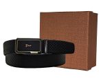 Fino AT205 Genuine Leather Mens Mosaic Edge Auto Ratchet Belt With Box