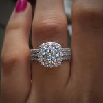 1PC Gorgeous Ring With Shiny Rhinestone Decor Symbol Of Eternity Love Promise Ring Elegant Party Jewelry For Girls Birthday Gift