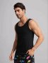 Men's Basic White Tank Tops Comfy & Breathable Homewear Vests