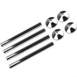8PC Radiator Pipe Covers & Collars 15MM Chrome And Black Plastic Pipes Radiator Cover Sleeve For Bathroom Cut To Fit For Easy In