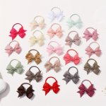 10PCS Assorted Morandi Colors Kids Hair Ties Simple Fashion Solid Color Girls Ponytail Holders Hair Elastic Bands For Festive Pa