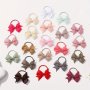 10pcs Assorted Morandi Colors Kids Hair Ties Simple Fashion Solid Color Girls Ponytail Holders Hair Elastic Bands For Festive Party Baby Hair Accessories Bow-Knot Design