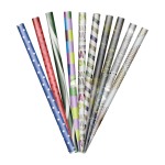 Gift Wrap Assorted Metallic Designs Marlin Premium 1M X 700MM Pack Of 60
