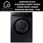 Samsung Black Ecobubble Steam Smart Things Front Loader Washing Machine - 11KG