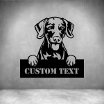 Weimaraners With Custom Text - 450MM Grey