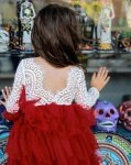 Long Sleeve Lace Red Wine Special Occasions Dress