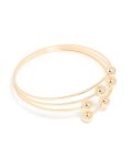 Goldair Gold Ball Layered Bangle