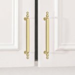 Goldenwarm 15 Pack 5 Inch Gold Cabinet Handles Brushed Gold Cabinet Pulls Brushed Brass Drawer Pulls Zinc Alloy Drawer Handles F