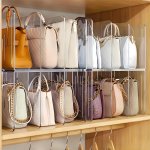 1PC Clear Closet Bag Storage Dividers Rack Detachable Cupboard Shelf Practical Book Dividers Suitable For Closet Bathroom Office
