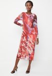 Patterned High Neck Maxi Dress - Multi