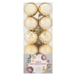 Gold Baubles 60MM 20 Pack