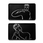Carrol Boyes Platter Rectangle Set Of 2 Sketchbook Black