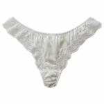 Yavorrs Womens Silk Panties G String Thong Lace Underwear WHITE2XL