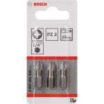 Bosch Screwdriver Bit PZ2 25MM 3PCE