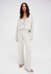 Fluffy-knit Trousers - Light Greige
