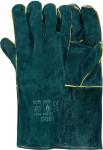 6" Green Lined Elbow Length Glove - Green