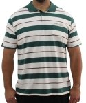 Mens Stripe Golfer - 10XL Wht sage